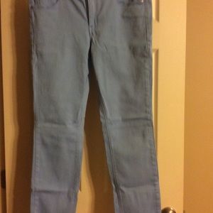 Light Blue slim Ankle Pants